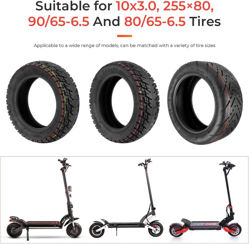 LUCK4U (2-Pack) 10x3 Replacement Inner Tubes with 90 Degree for 255x80 90/65-6.5 80/65-6.5 Tires Scooter - Image 4
